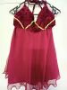 Adult Female Costumes to Hire - Maroon Halter Short Dress - SMALL